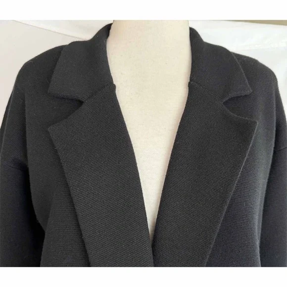 J. Crew Women Small Black Open-Front Long ELLA Sweater Blazer EUC // Fair Trade - Picture 4 of 6